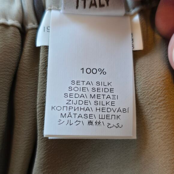 Brunello Cucinelli Striped Silk Organza Long Skirt Womens 4 Gold Burgundy Luxury - Picture 9 of 14